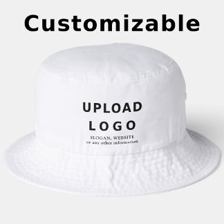 Custom Company Business Logo and Text Bucket Hat
