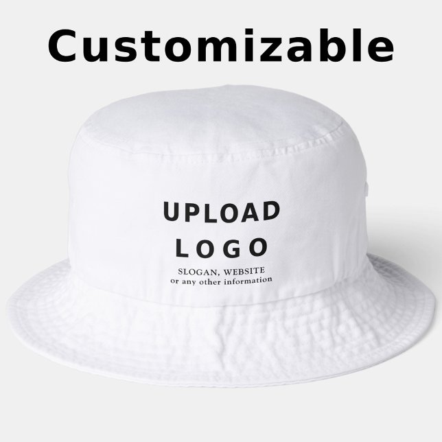 Custom Company Business Logo and Text Bucket Hat (Creator Uploaded)