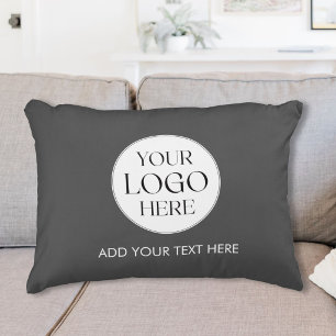 Custom Company Business Logo And Text Promotional Accent Pillow
