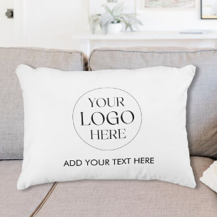Custom Company Business Logo And Text Promotional Accent Pillow