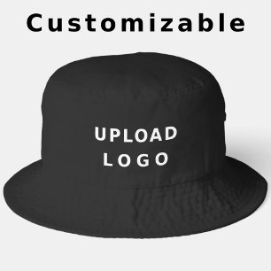 Custom Company Business Logo Black Bucket Hat