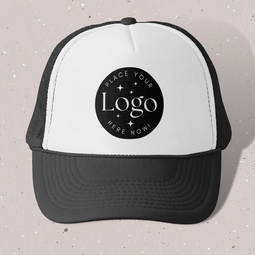 Custom Company Business Logo Black Trucker Hat