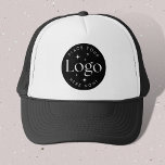 Custom Company Business Logo Black Trucker Hat at Zazzle