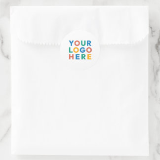 Custom Company Business Logo Branded Classic Round Sticker