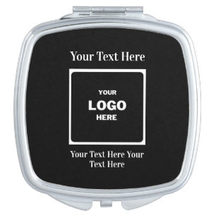 Custom Company Business Logo Branded Professional Compact Mirror
