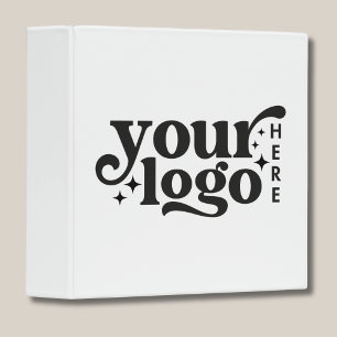 Custom Company Business Logo Branded White 3 Ring Binder