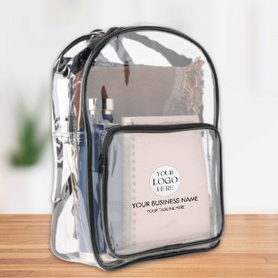 Custom Company Business Logo Branding Promotional Clear Backpack