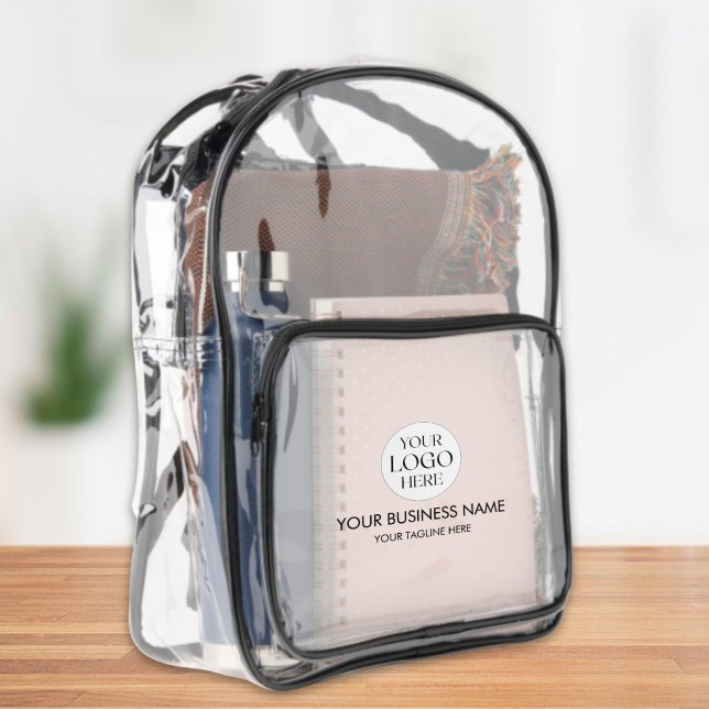 Custom Company Business Logo Branding Promotional Clear Backpack (Creator Uploaded)