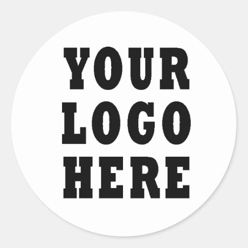 Custom Company Business Logo  Classic Round Sticker