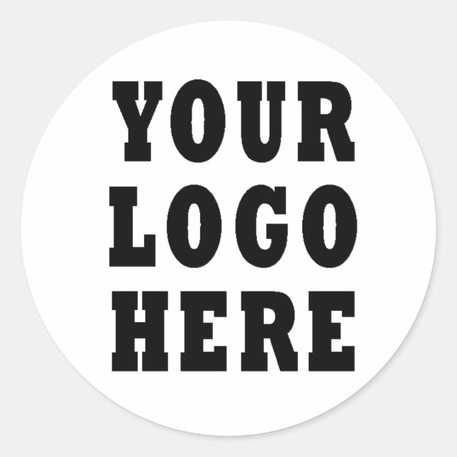Custom Company Business Logo  Classic Round Sticker (Front)