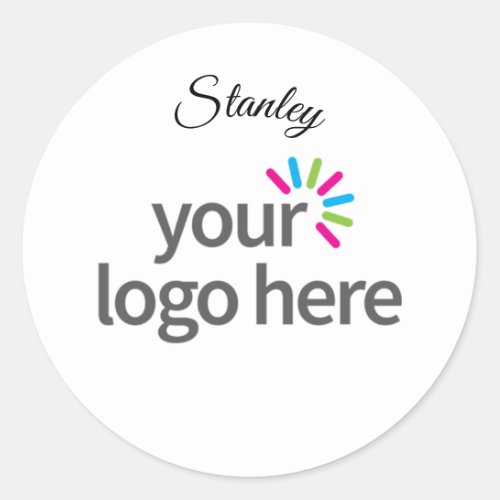 Custom Company Business Logo Classic Round Sticker