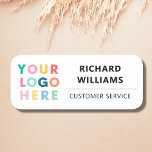 Custom Company Business Logo Employee Magnetic Name Tag<br><div class="desc">Looking for branded name tags for your employees? Check out this Custom Company Business Logo Employee Magnetic Name Tag. You can add your logo and details very easily or customize even further by using the design tool. Happy branding!</div>