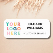 Custom Company Business Logo Employee Magnetic Name Tag at Zazzle