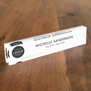 Custom Company Business Logo Employee Staff Desk Name Plate