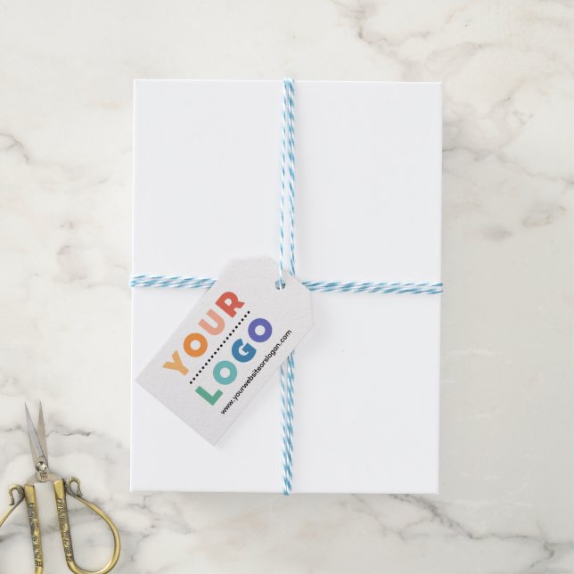 Custom Company Business Logo  Gift Tags (With Twine)