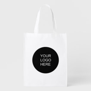 Custom Company Business Logo Here Shopping Grocery Bag