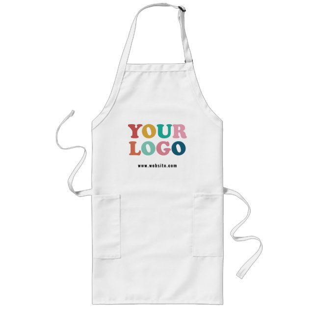 Custom Company Business Logo Long Apron (Front)