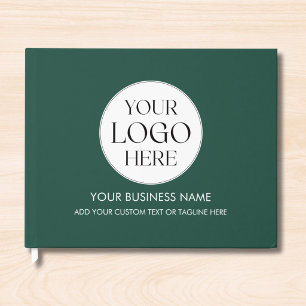 Custom Company Business Logo Modern Professional Guest Book