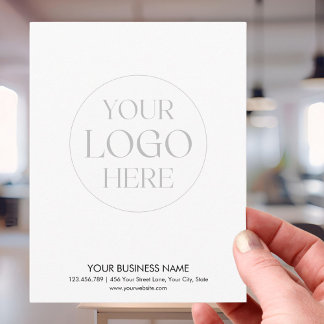 Custom Company Business Logo Modern Promotional Note Card