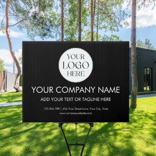 Custom Company Business Logo Modern Yard Sign
