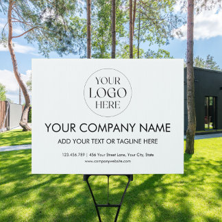 Custom Company Business Logo Modern Yard Sign