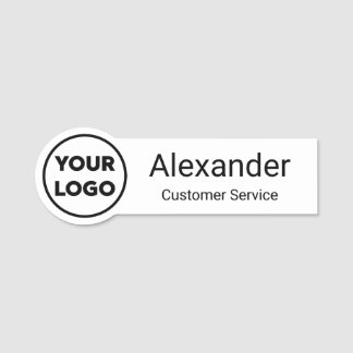 Custom Company Business Logo Name Job Title Name Tag