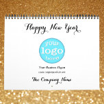 Custom Company Business Logo Office 2025 Photo Calendar<br><div class="desc">Create your own custom, personalized, beautiful elegant script typography font, New Year 2024 business company corporate charity fundraiser event logo full year wall calendar. To customize, simply type in your greetings for the front and back of the calendar, the company / business name (for the cover of the calendar), and...</div>