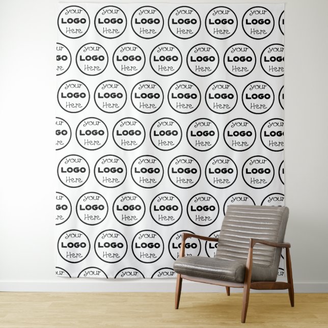 Custom Company Business Logo Professional  Tapestry (In Situ)