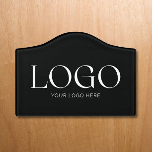 Custom Company Business Logo Promotional Black Door Sign