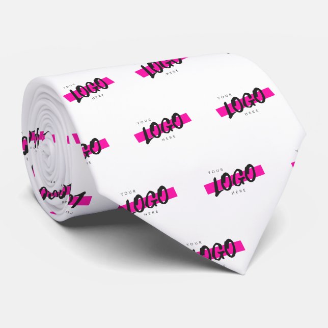 Custom Company Business Logo Promotional Pattern Neck Tie (Rolled)