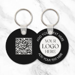 Custom Company Business Logo QR Code Modern Keychain<br><div class="desc">Introducing our Custom Company Business Logo QR Code Modern keychain. Add your professional business logo to personalize this mug. Suitable for promotional product and souvenir.</div>