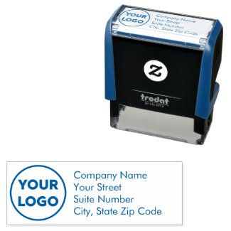 Custom Company Business Logo Return Address Self-inking Stamp