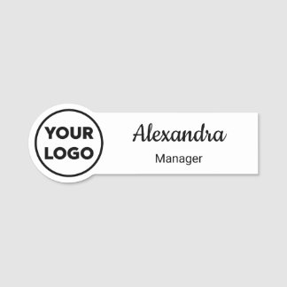 Custom Company Business Logo Script Name Job Title Tag