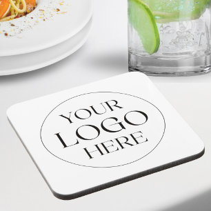 Custom Company Business Logo Simple Beverage Coaster