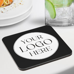 Custom Company Business Logo Simple Beverage Coaster
