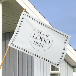 Custom Company Business Logo Simple House Flag
