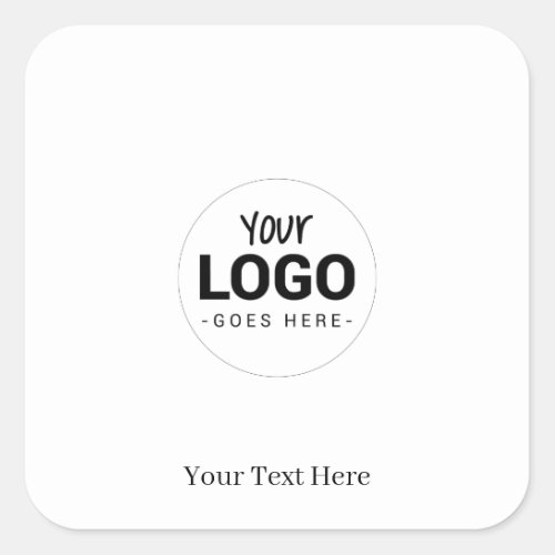 Custom Company Business Logo Simple Square Sticker