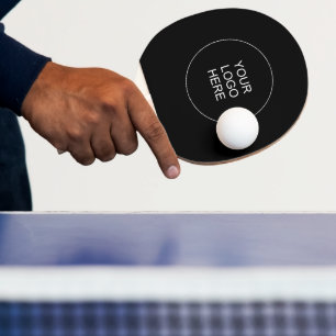 Custom Company Business Logo Template Elegant Ping Pong Paddle