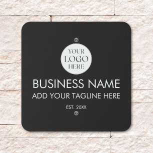 Custom Company Business Logo Text Branding Outdoor Metal Sign