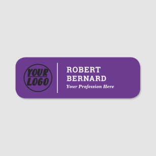 Purple Bling NAME TAG | Zazzle