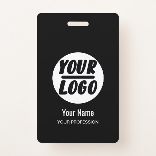 Custom Company business  Logo with Bar Code name Badge