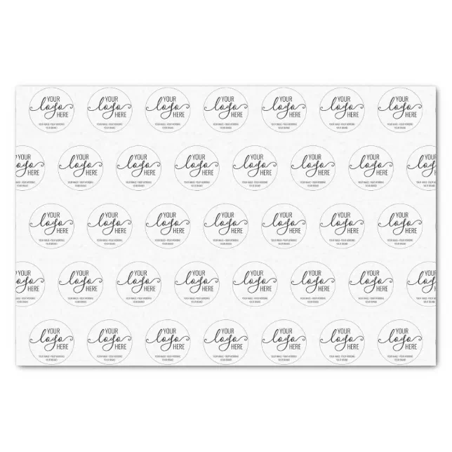 Custom Company Business Personal Logo Branding Tissue Paper | Zazzle