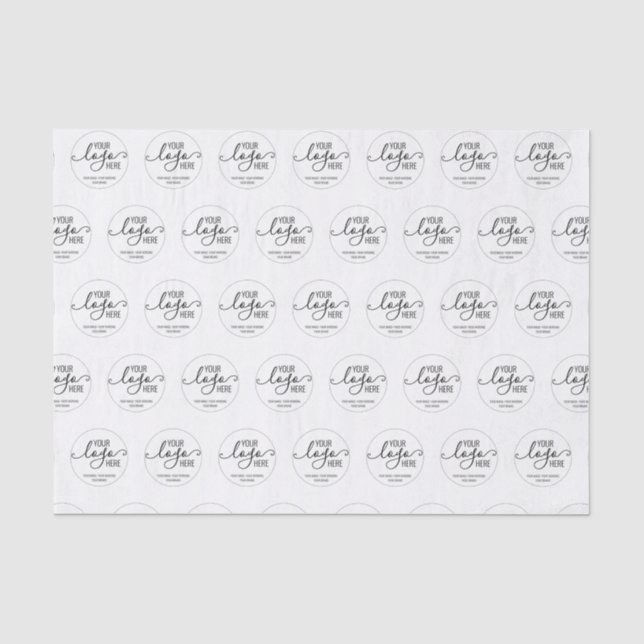Custom Company Business Personal Logo Branding Tissue Paper (Front)