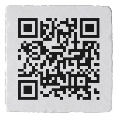 Custom Company Business QR Code Template Marble Trivet