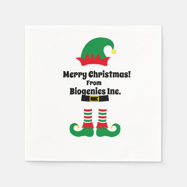 Custom Company Christmas Party Napkins (Front)