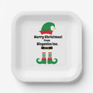 Custom Company Christmas Party Paper Plates