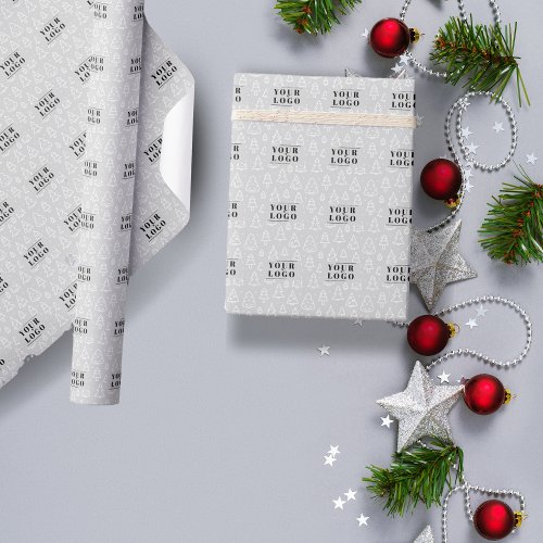 Custom Company Christmas Tree Gift Logo Wrapping Paper