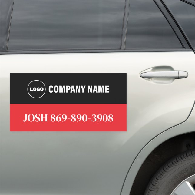 Custom Company Contact Logo Car Magnet (In Situ)