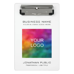 Custom Company Corporate Business Logo Add Text Mini Clipboard