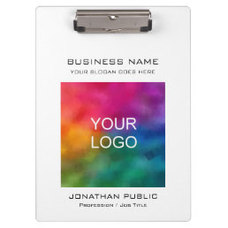 Custom Company Corporate Business Logo Text Clipboard